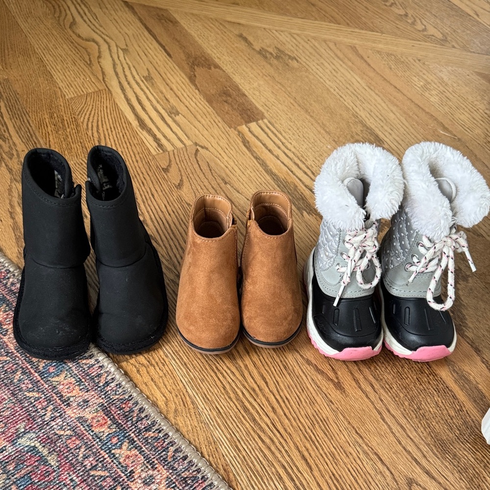 Toddler Girls Boots - Black 5T, Brown 6T, Snow Boots 6T